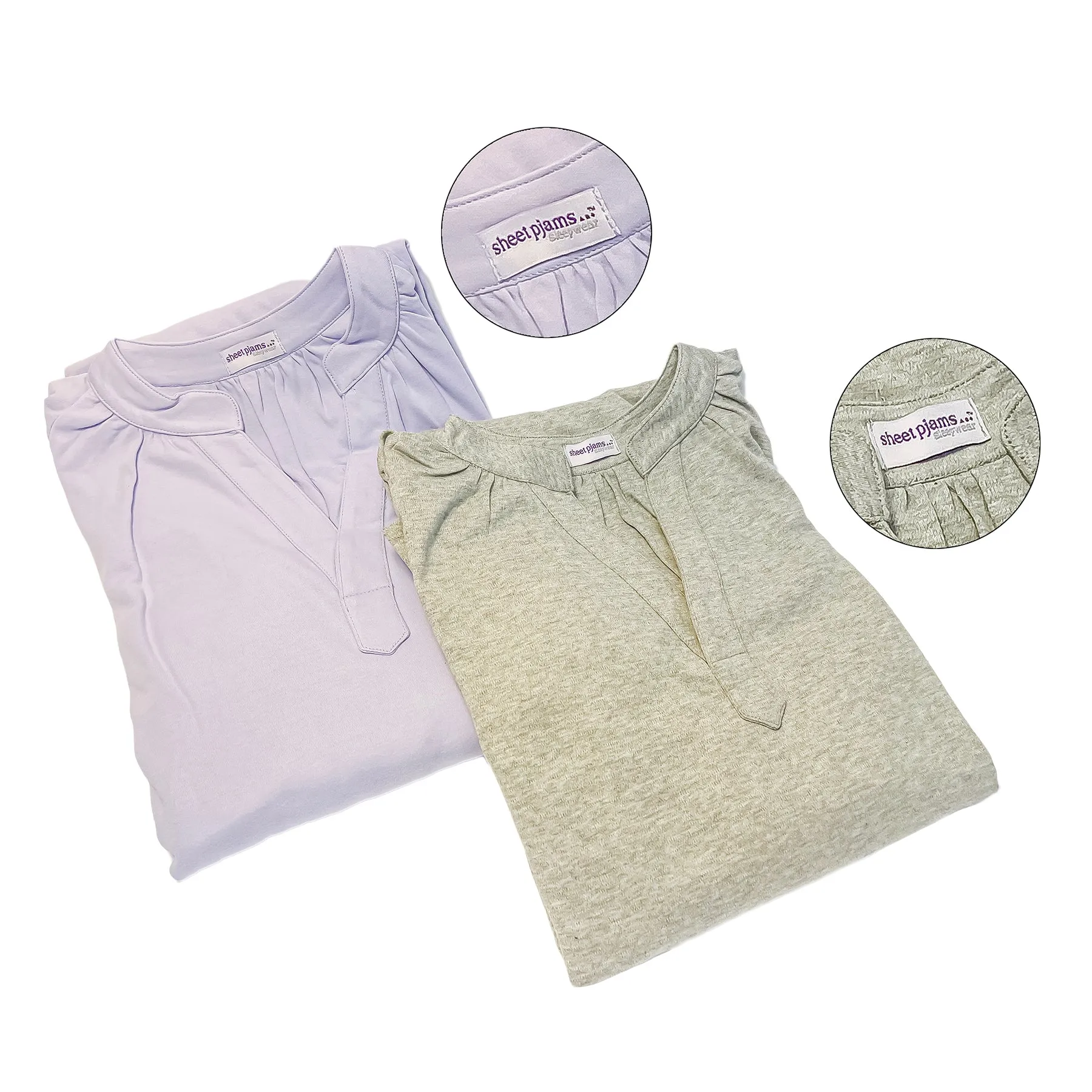 sheet pjams™ jersey cotton nightshirt with pockets