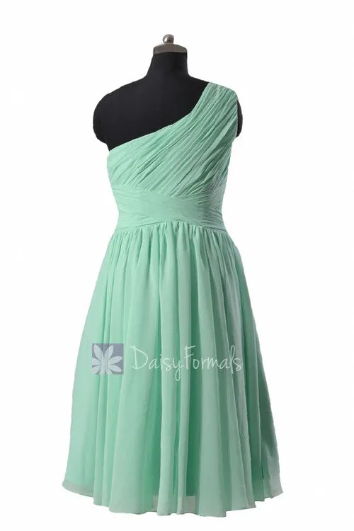 Short Knee Length Chiffon Dress Empire Party Dress Maternity Formal Dress (BM351EM)