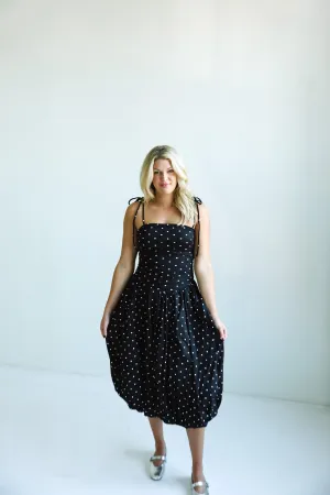 Starry Night Polka Dot Midi Dress