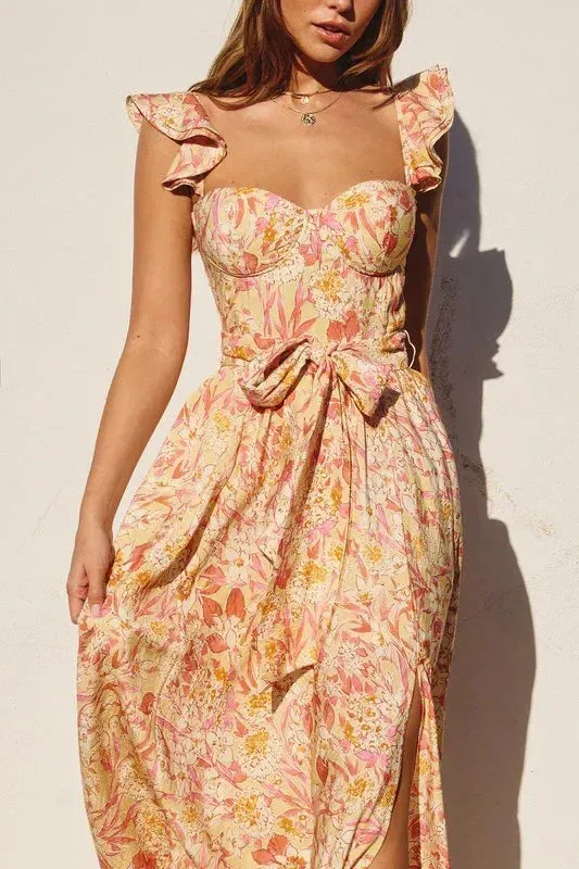 SUNNY DAYS CORSET TOP MAXI DRESS