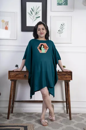 Teal Rayon MaternityKaftan - TealBump