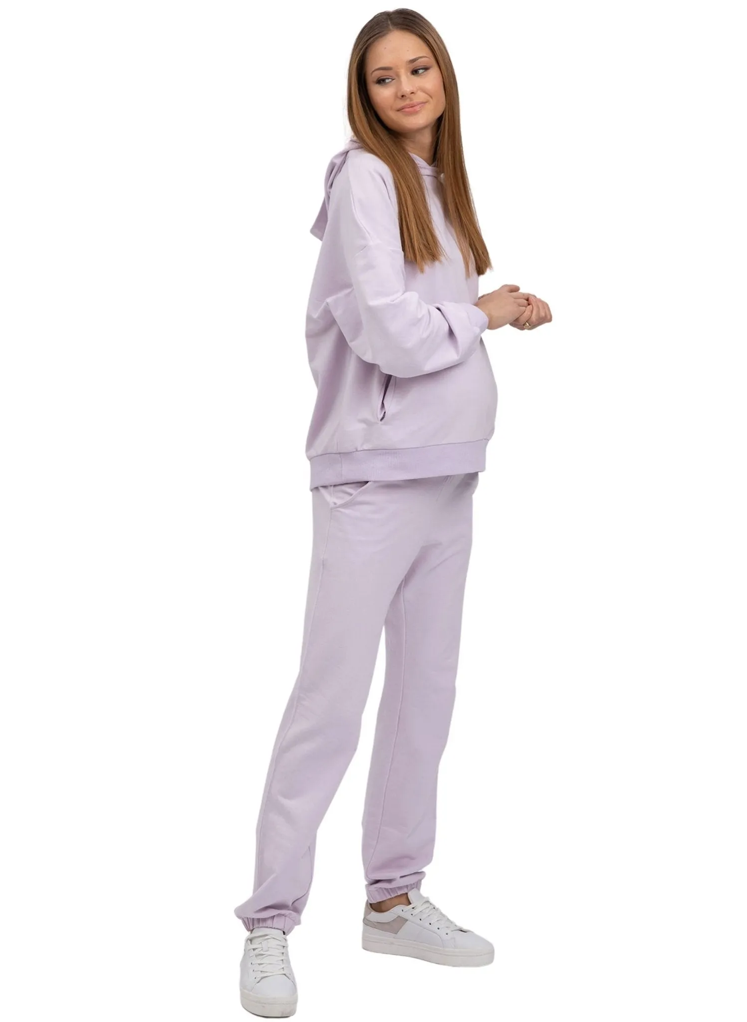 The Cozy Maternity Tracksuit - Glicine