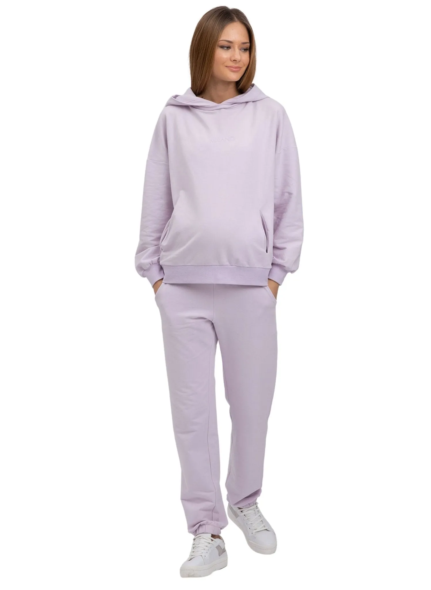 The Cozy Maternity Tracksuit - Glicine