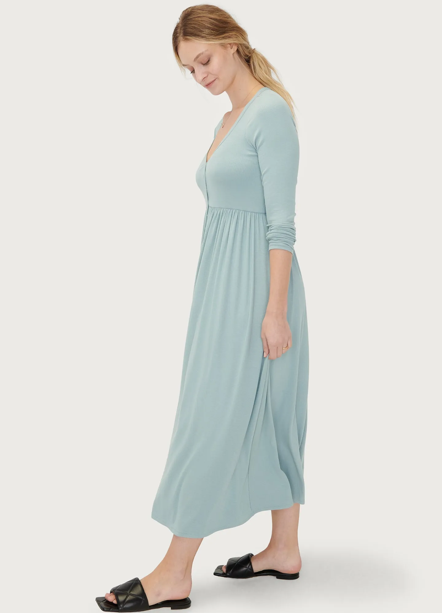 The Softest Rib Nursing Dress