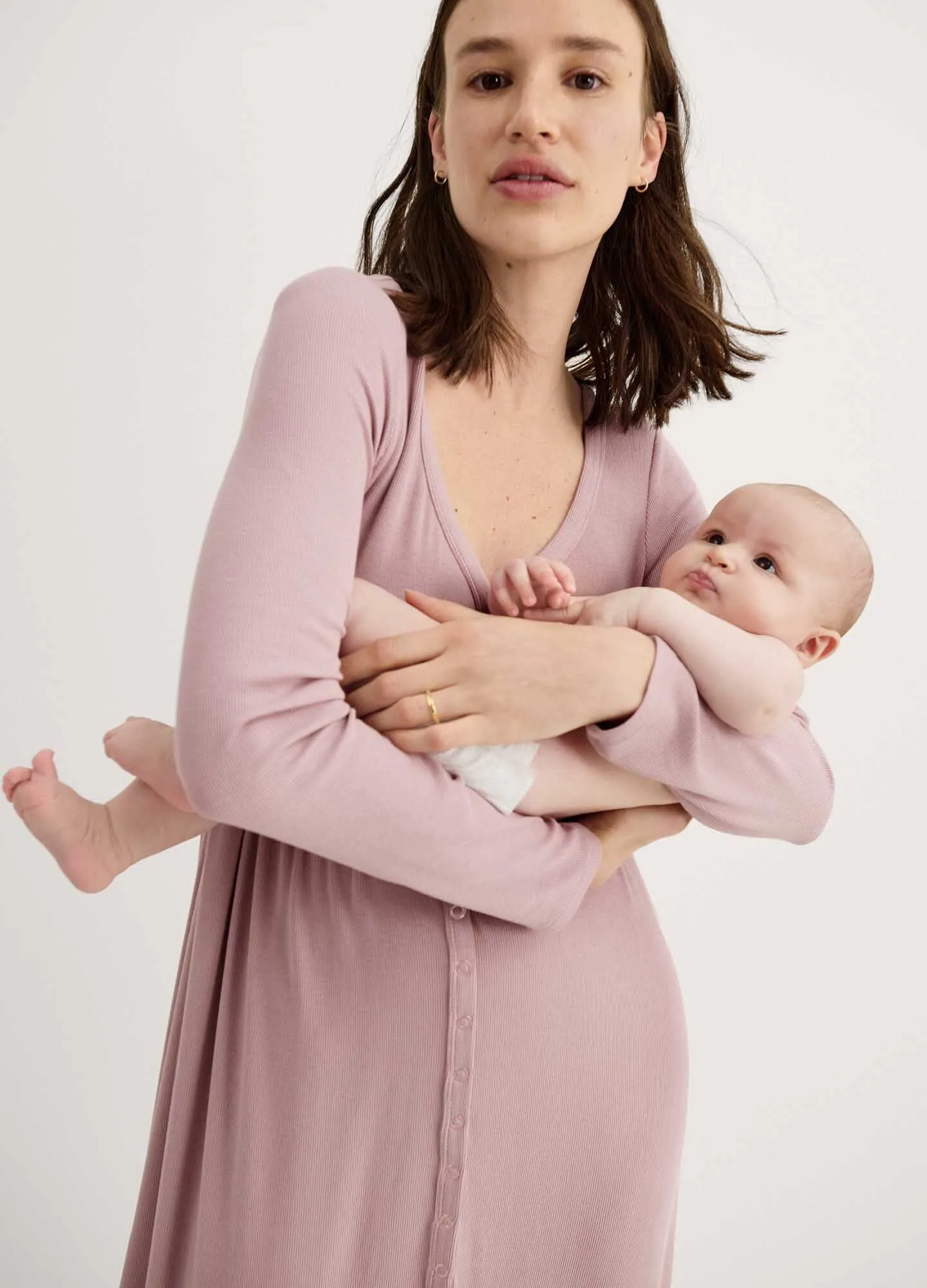 The Softest Rib Nursing Dress