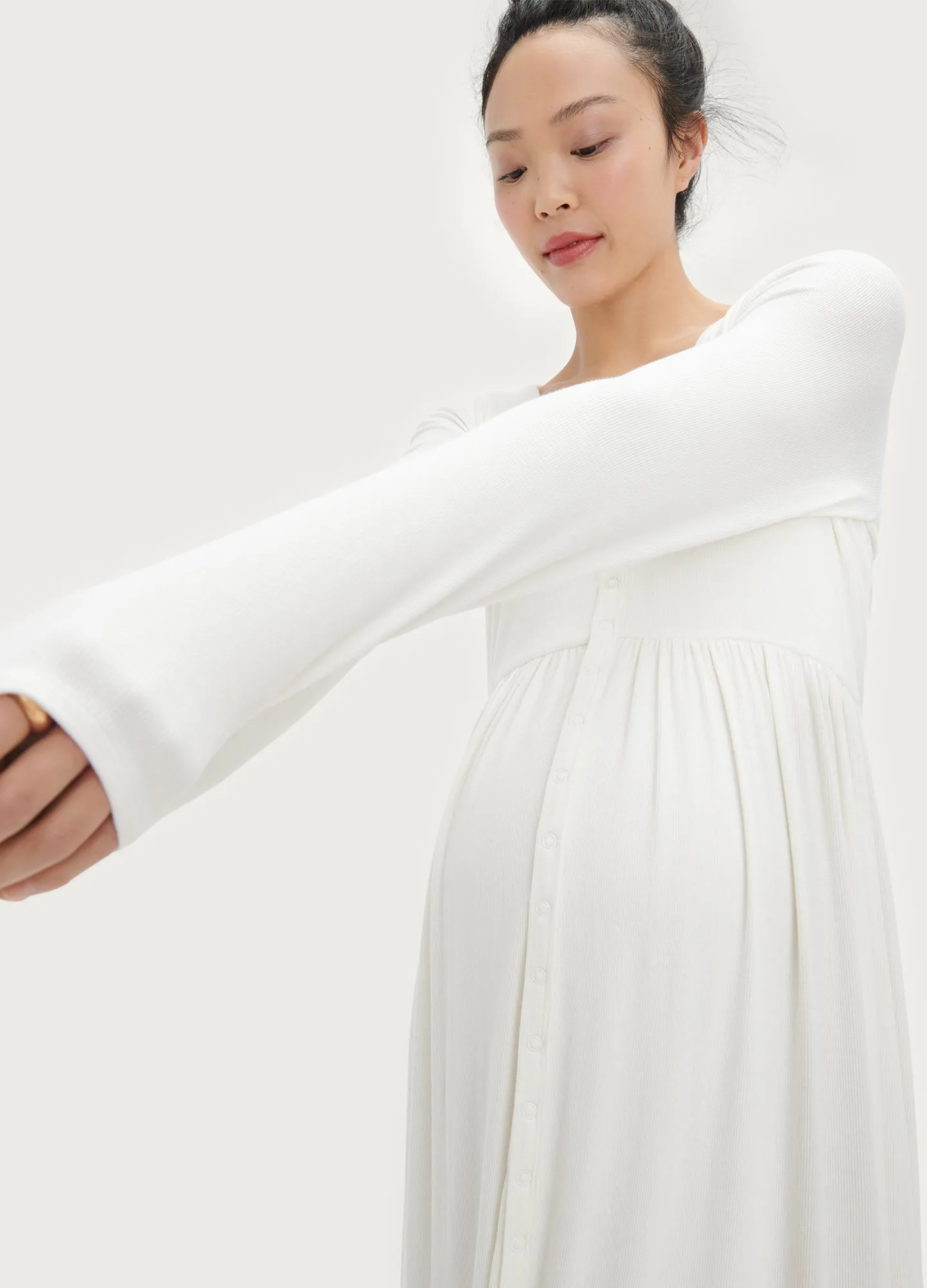 The Softest Rib Nursing Dress