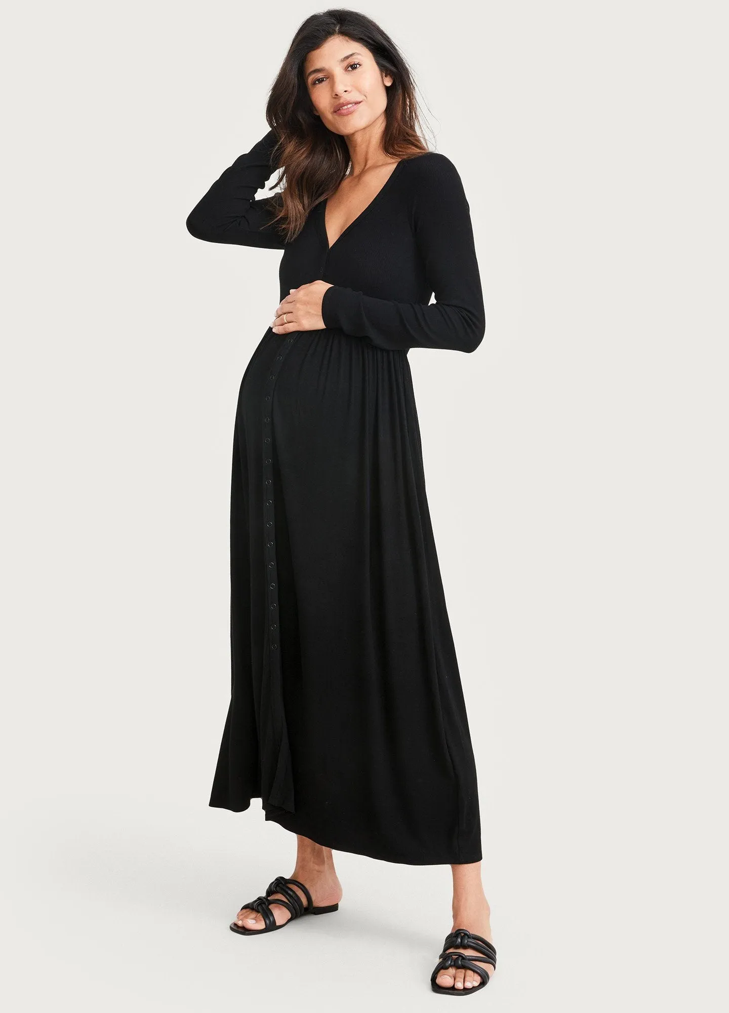 The Softest Rib Nursing Dress