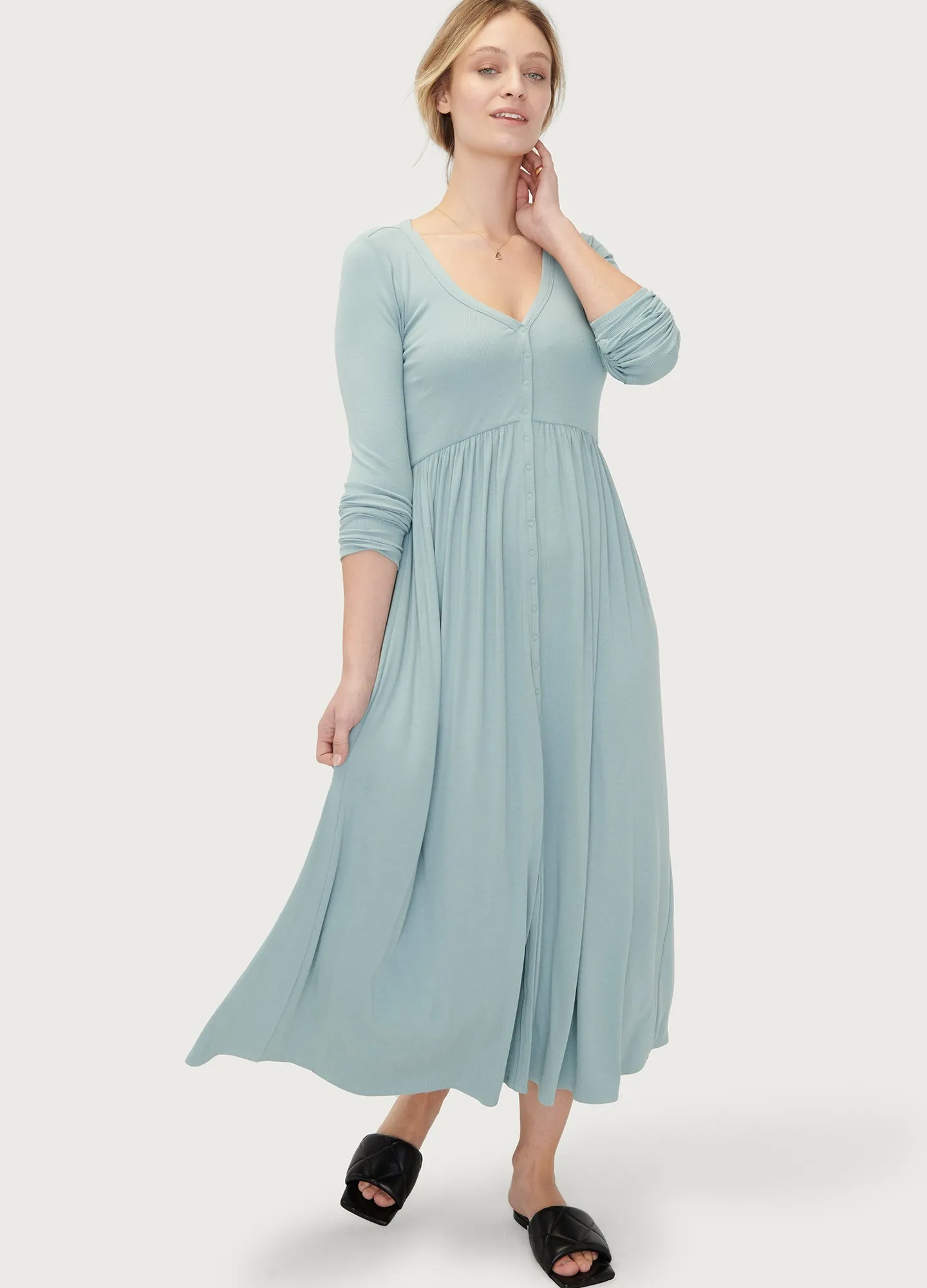 The Softest Rib Nursing Dress