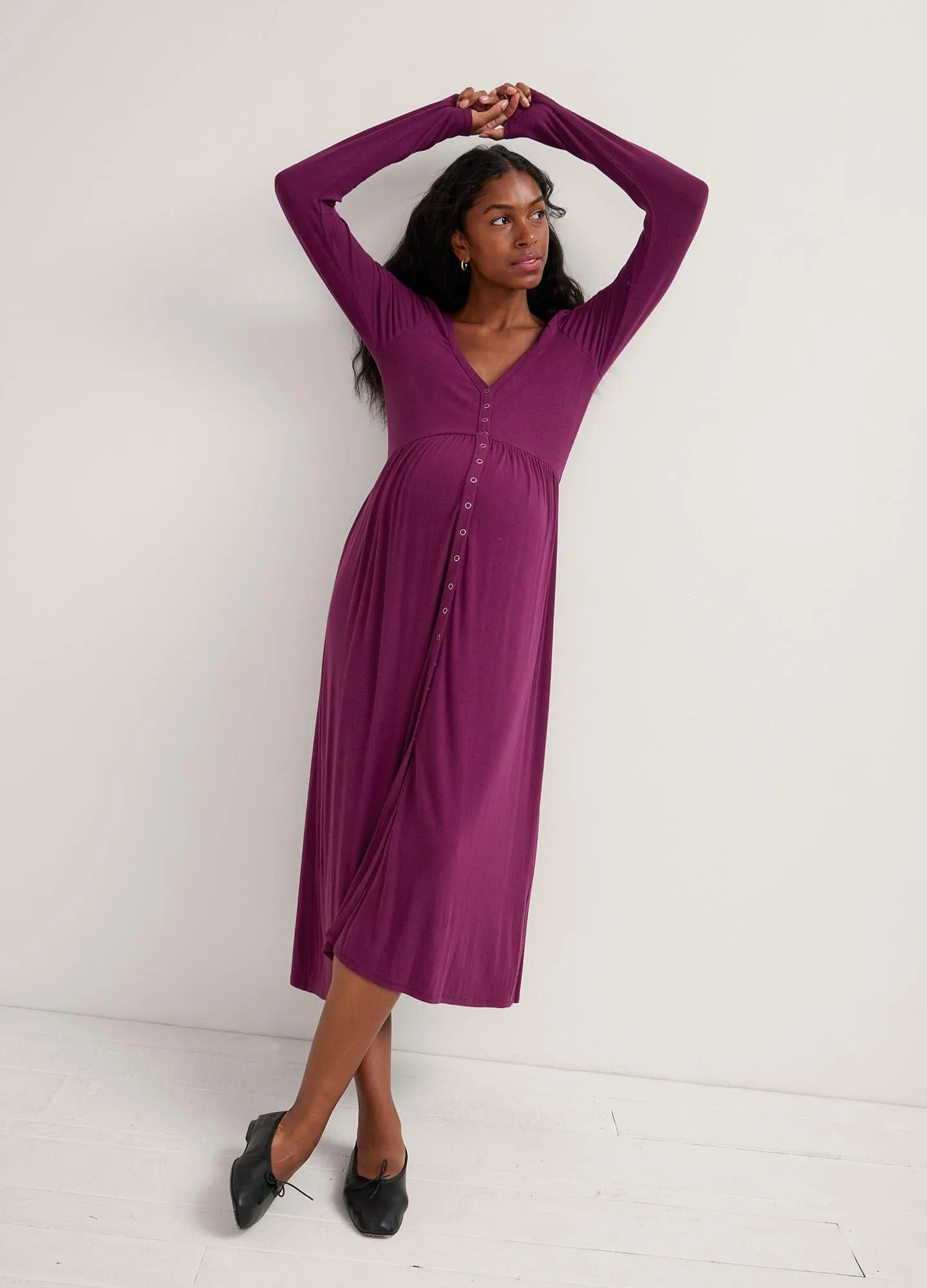 The Softest Rib Nursing Dress