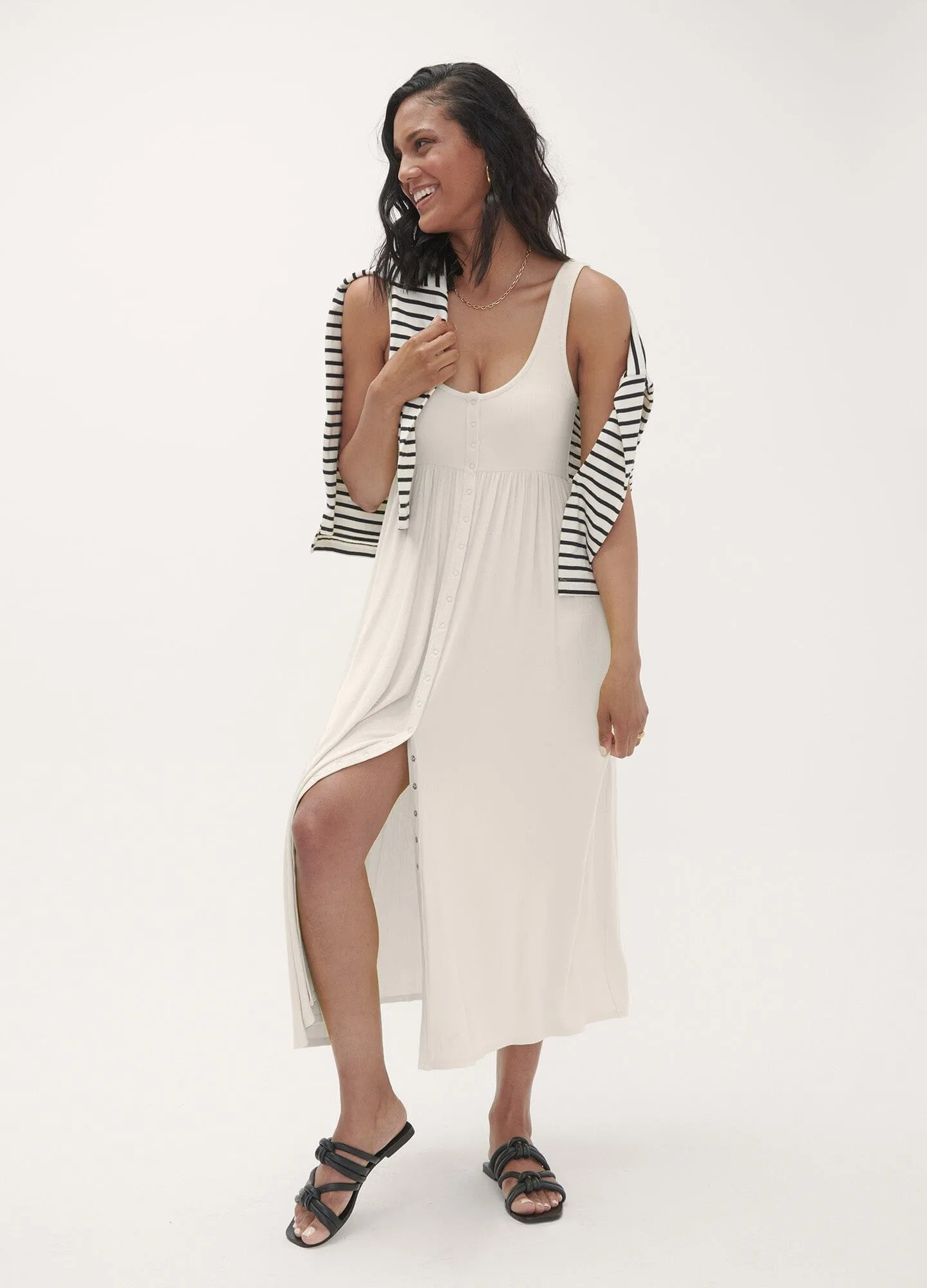 The Softest Rib Nursing Tank Dress