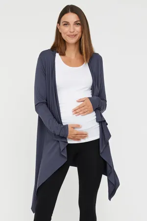 Waterfall Maternity Cardigan - Storm