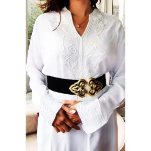 White Moroccan Kaftan- Bedouin Style