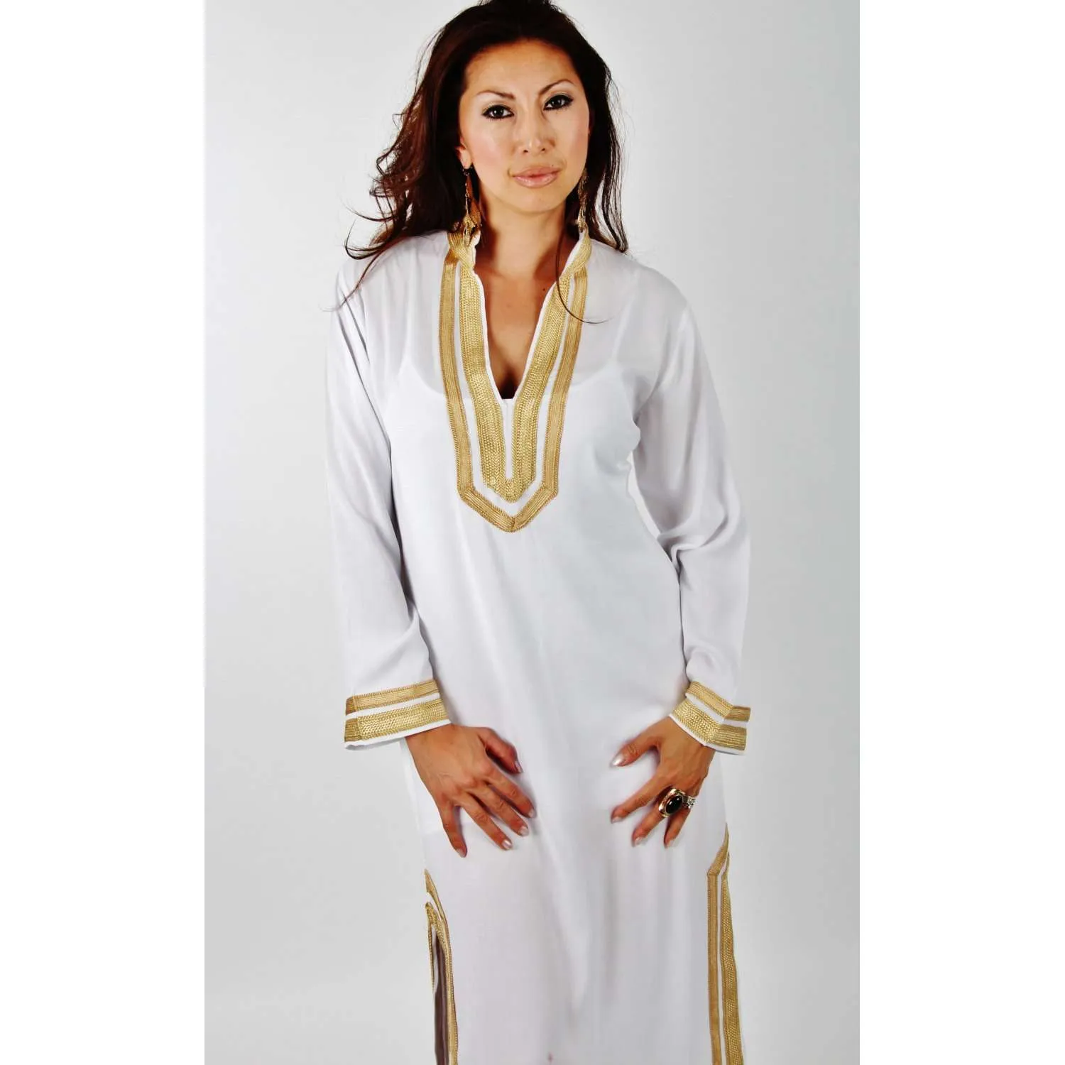 White Moroccan Kaftan -Mariam Style