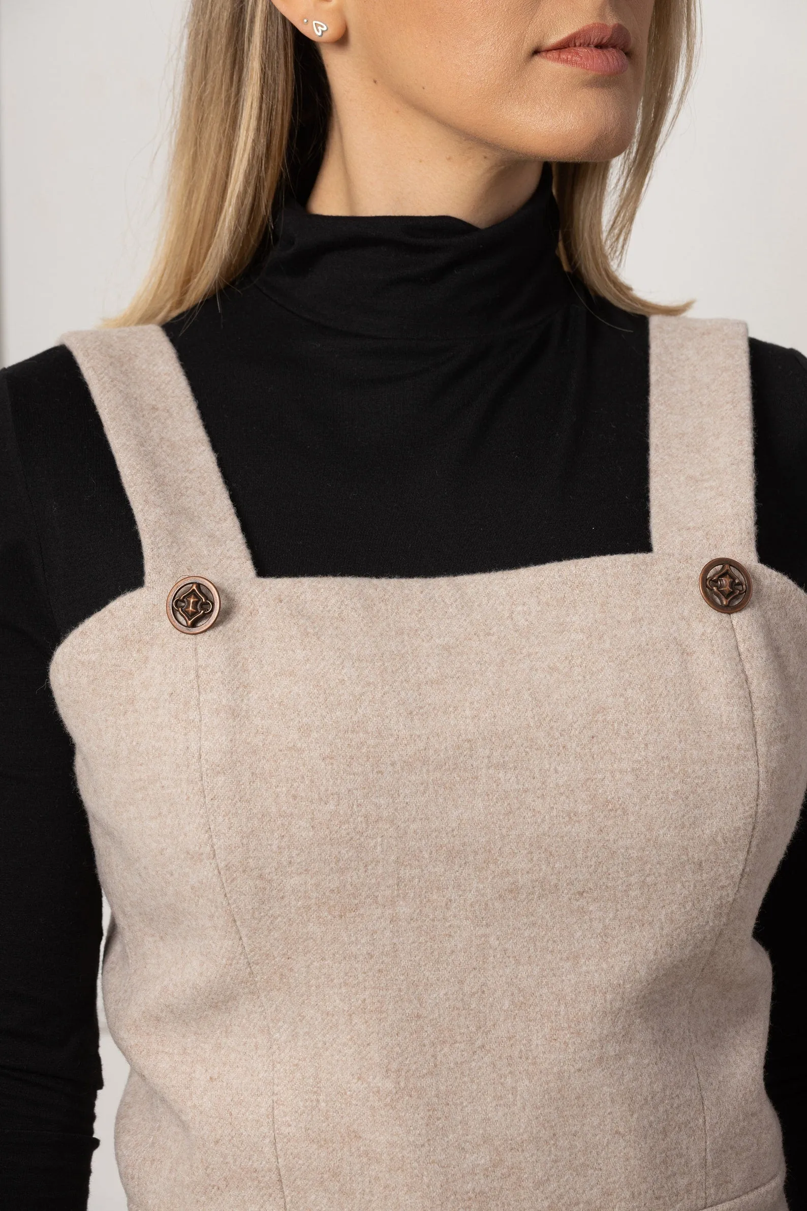 Wool Pinafore Dress